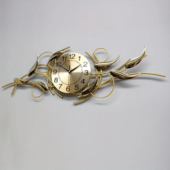 Ornate Decorative Metal Wall Clock Bowlift