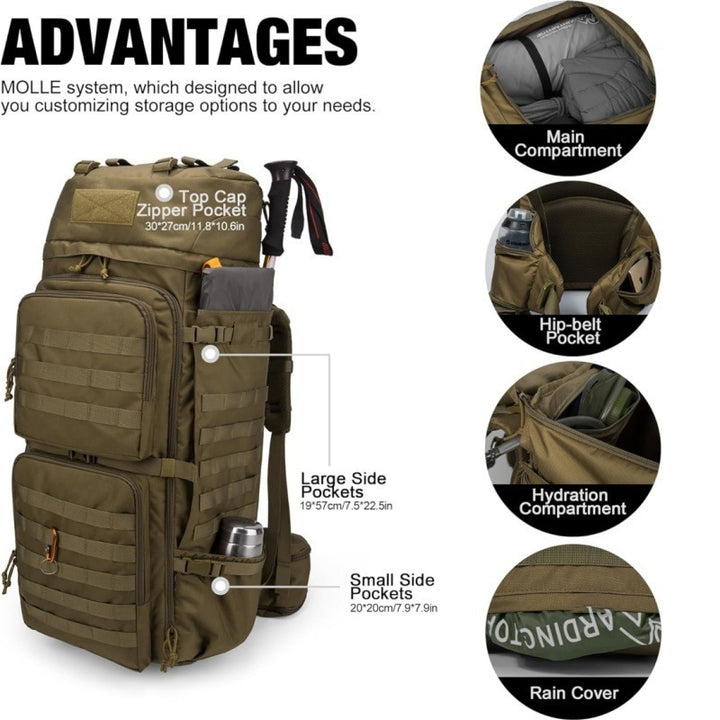 Tactical Multi-Compartment Backpack Bowlift