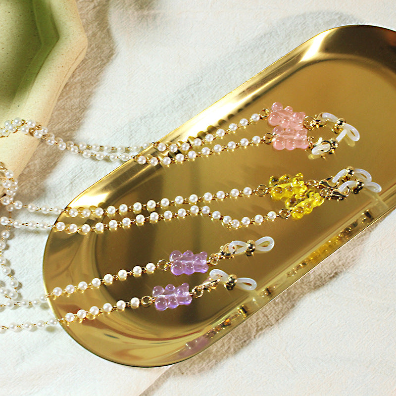 Elegant pearl glasses chain Bowlift