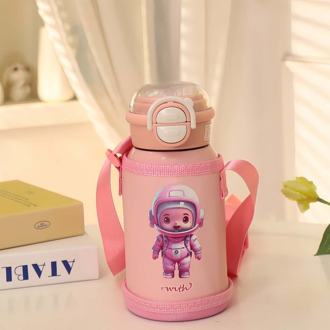 Ladies Insulated Water Bottle with Child-Friendly Design and Adjustable Carrying System Bowlift