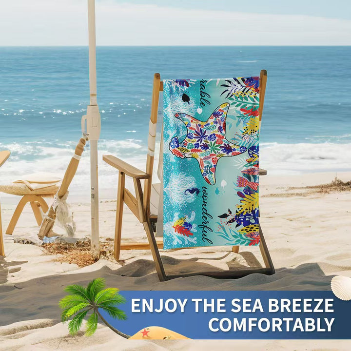 Women's beach towel with creative golf theme Bowlift