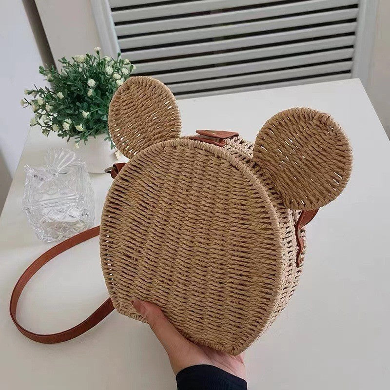 Women's Round Basket Shoulder Bag Bowlift