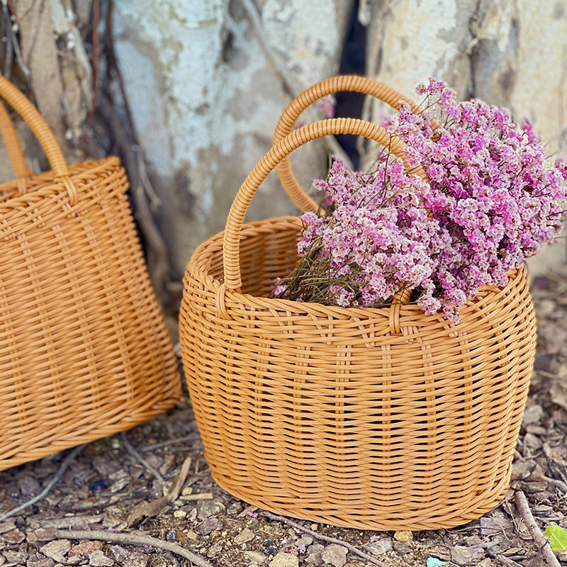 Ladies Handcrafted Basket with Sturdy Handles Bowlift