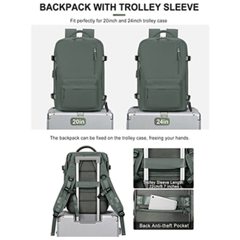 Multi-Compartment Stylish Travel Backpack Bowlift