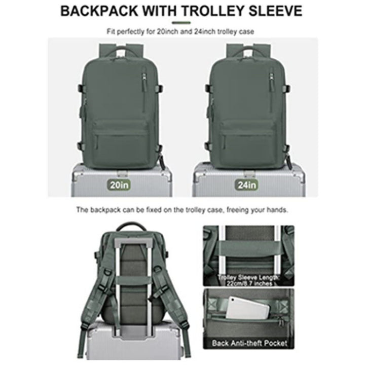 Multi-Compartment Stylish Travel Backpack Bowlift