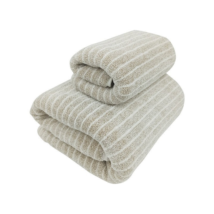 Terry Towel Set With Luxurious Striped Pattern Bowlift