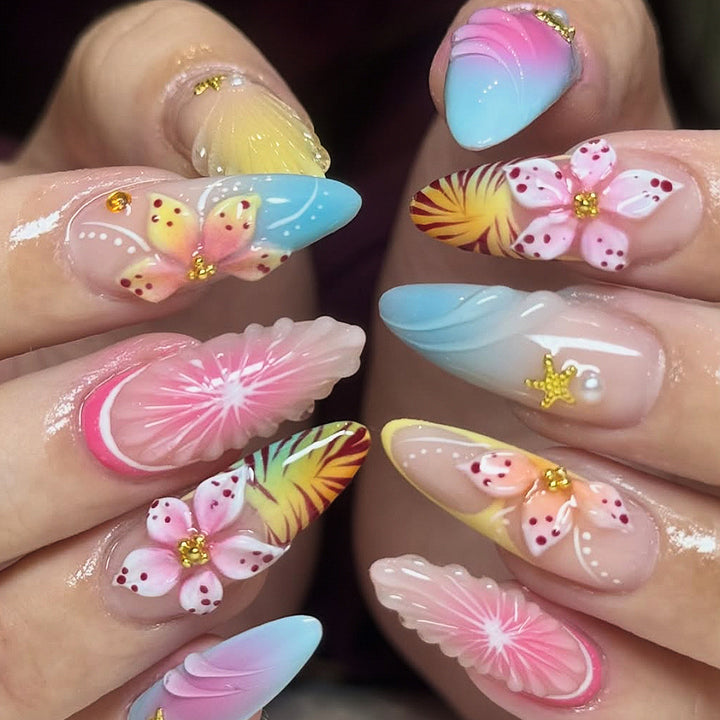 Artistic Tropical Nail Art Kit Bowlift