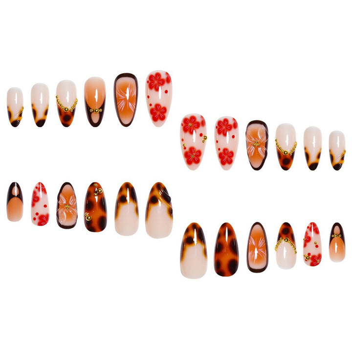Artistic Floral Nail Art Extensions Bowlift