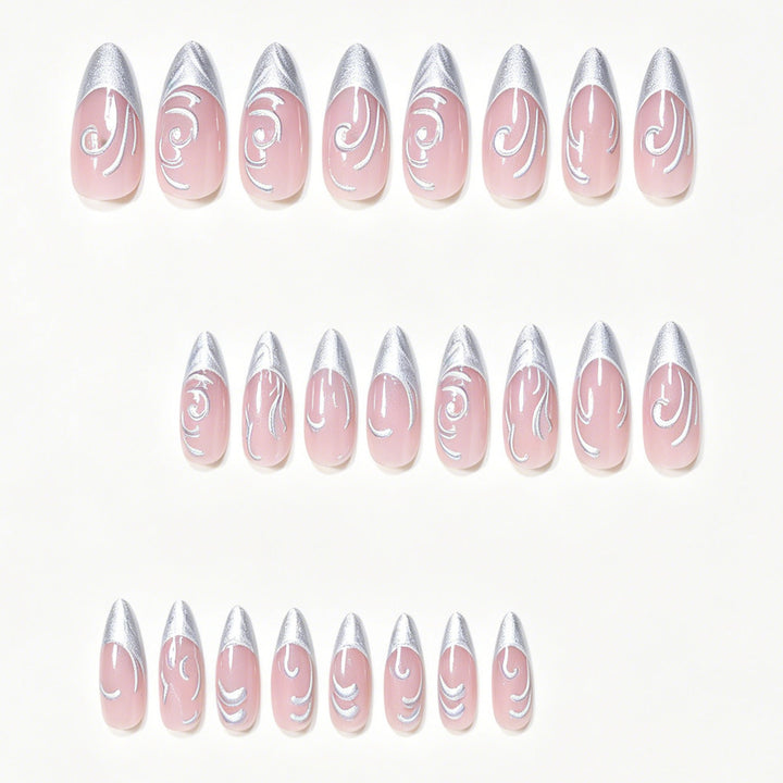 Elaborate Sculpted Press-On Nail Art Bowlift