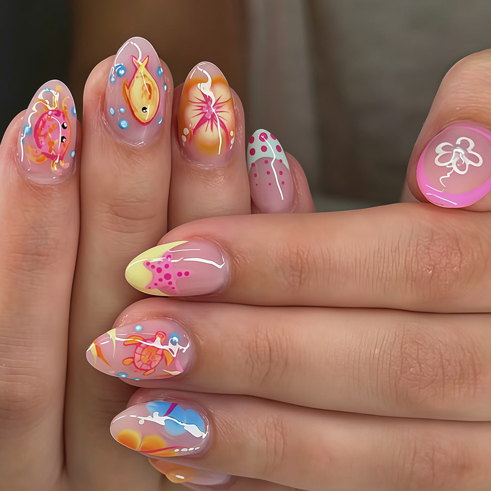 Whimsical Ocean Animal Nail Art Set Bowlift