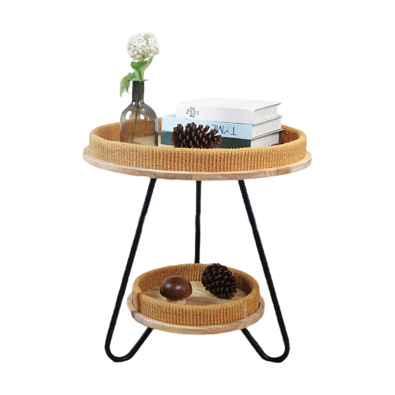 Decorative Round Woven Coffee Table Bowlift