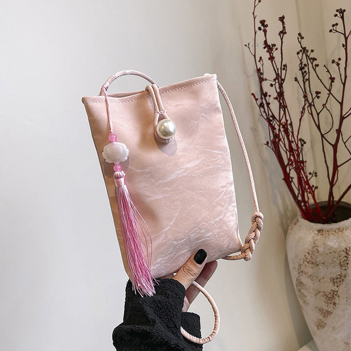 Elegant Textured Mini Crossbody Bag Bowlift