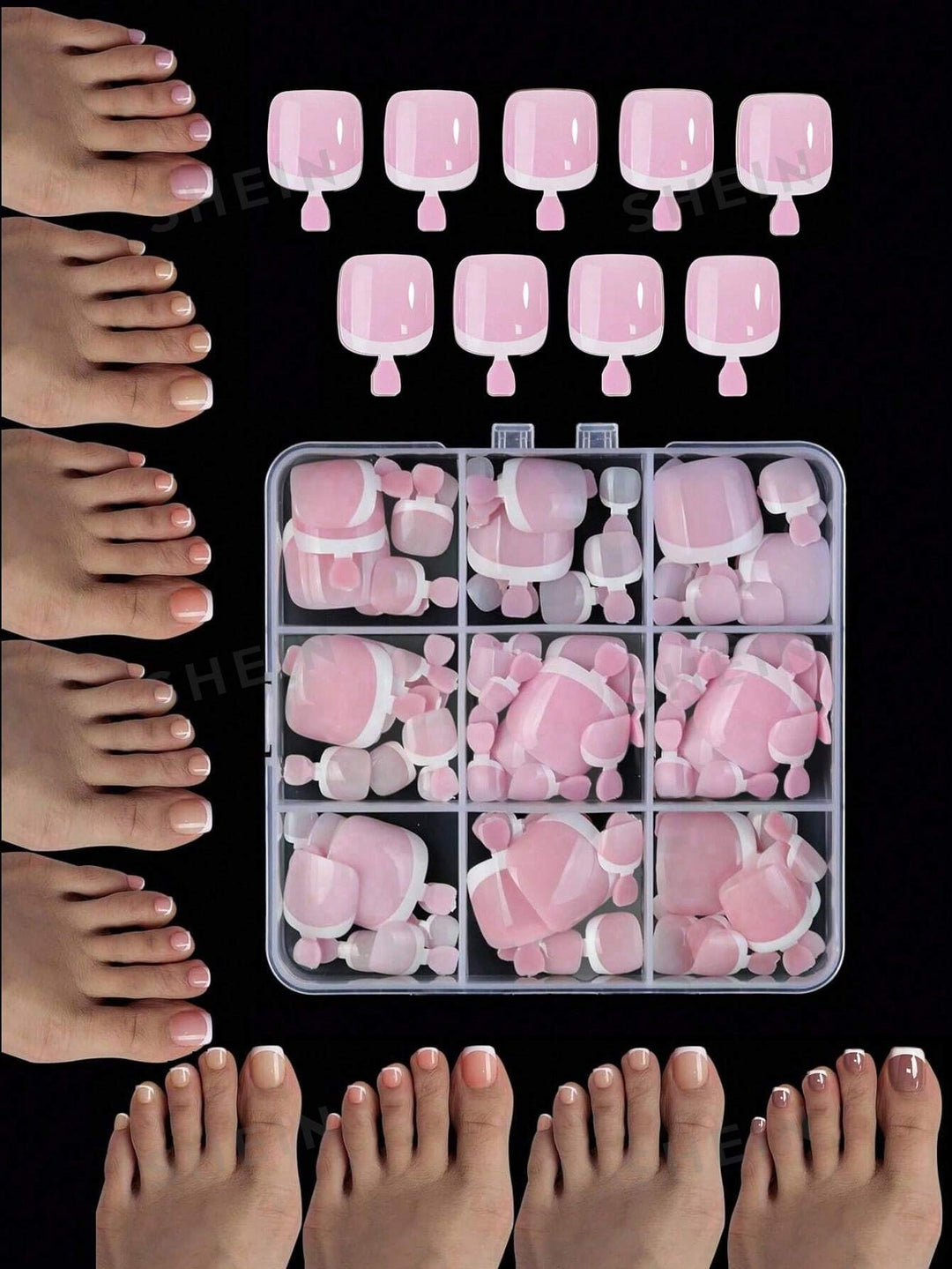 Decorative Press-On Pedicure Kit Bowlift