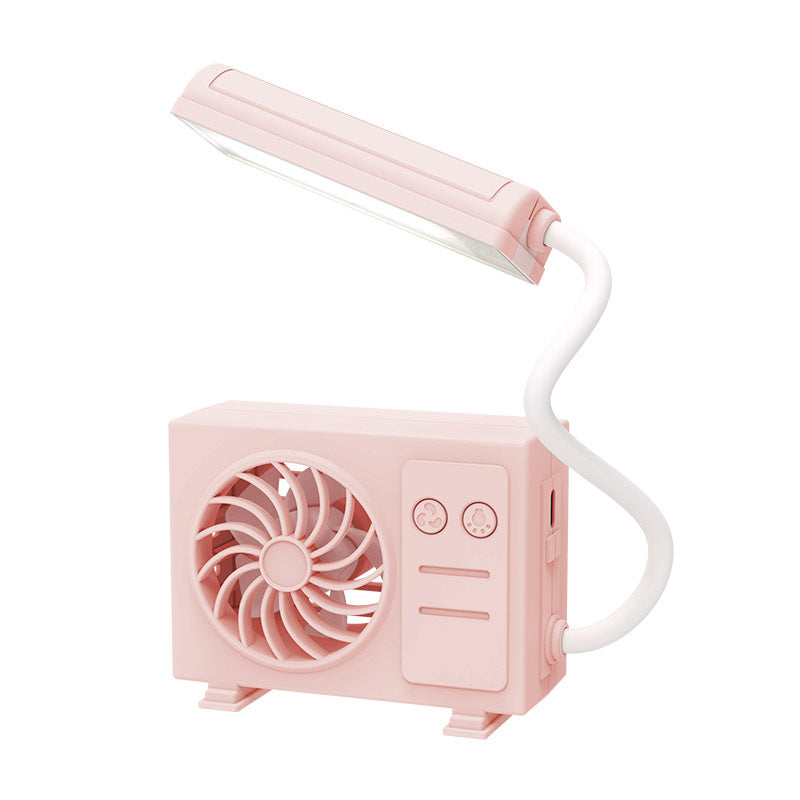 Women's multifunctional table lamp with integrated fan and flexible arm positioning Bowlift