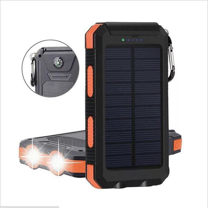 Solar power bank with high charging efficiency and robust housing Bowlift