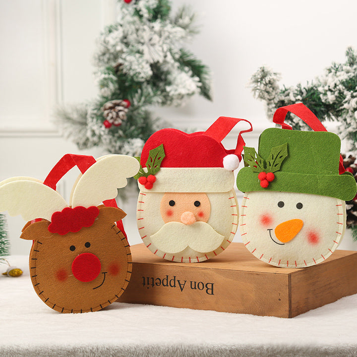 Cute Christmas gnome with gift sack Bowlift