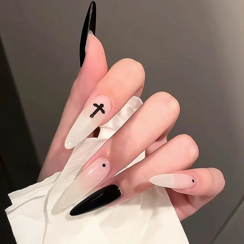 Glossy Nail Art Set with Sparkling Glitter Accents Bowlift