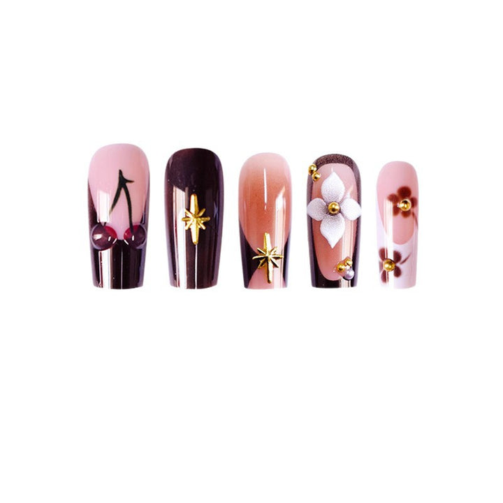 Decorative Long Acrylic Nail Art Bowlift