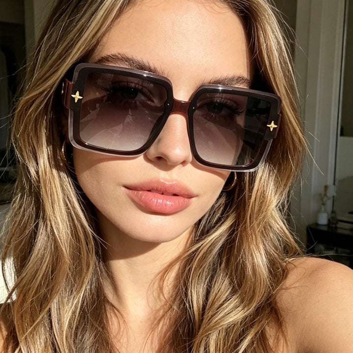 Women's fashionable square sunglasses with elegant frame Bowlift