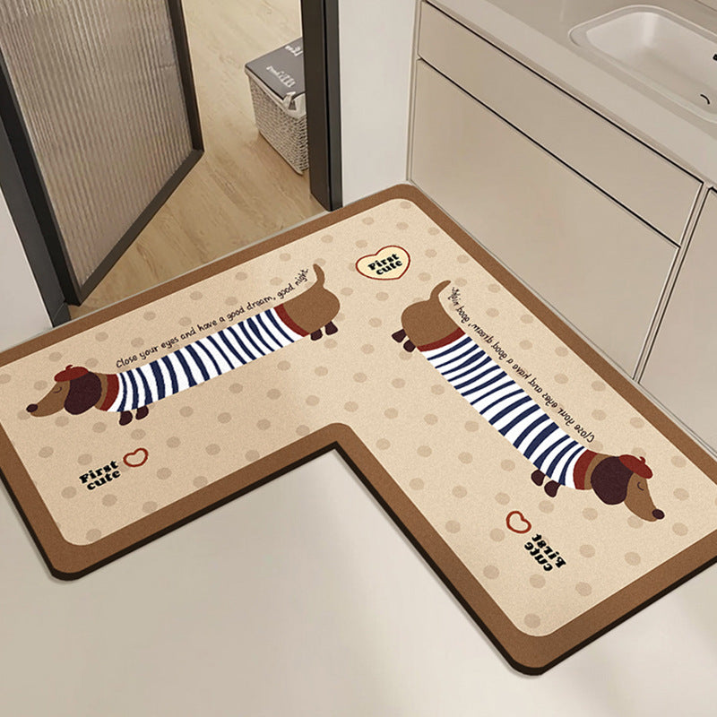 Cute Rabbit Print Bath Mat Bowlift