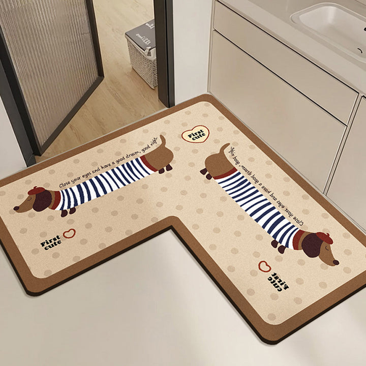 Cute Rabbit Print Bath Mat Bowlift