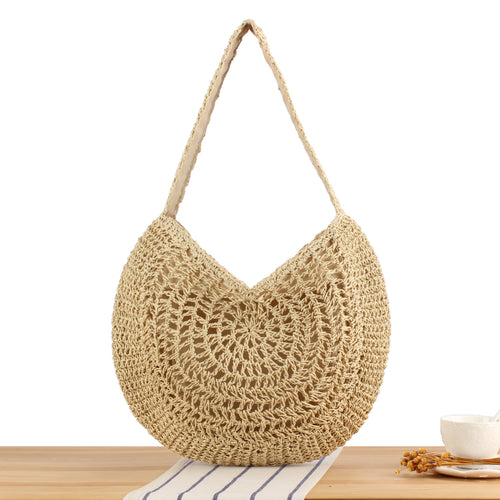 Hand-knotted tote bag with intricate wave pattern Bowlift