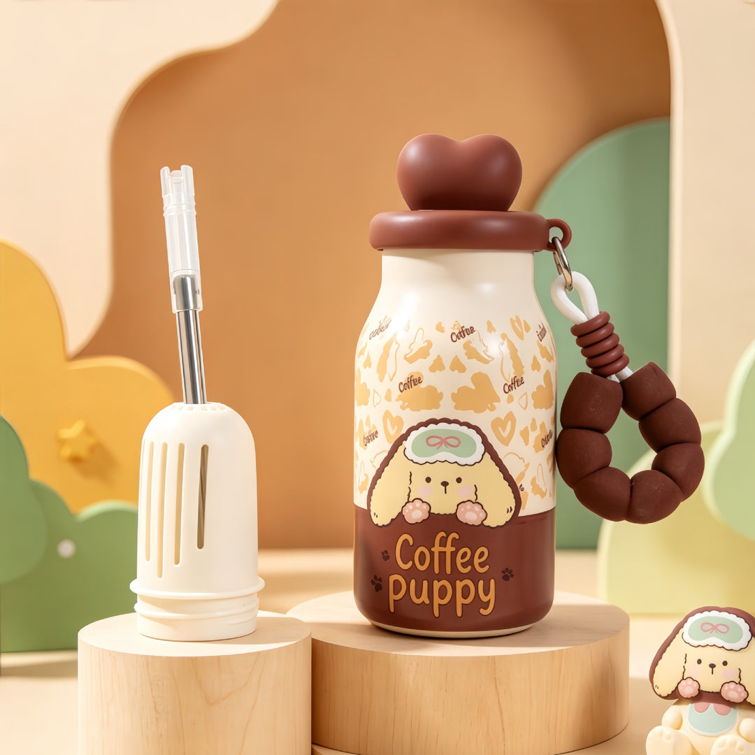 Women’s insulated bottle with practical carrying handle and playful bunny design Bowlift