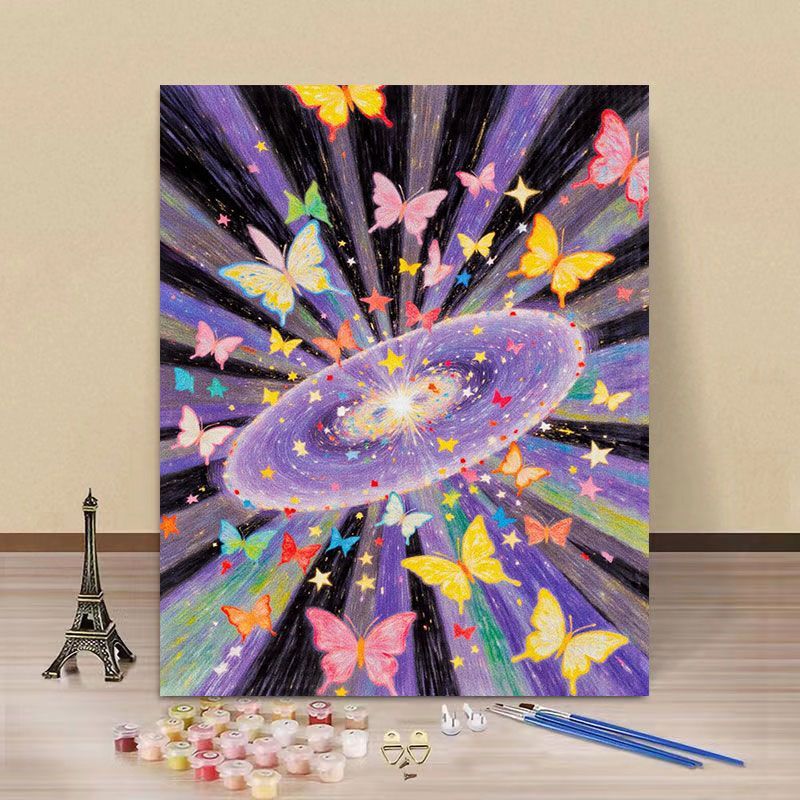 Butterfly-Themed Paint by Numbers Canvas Art Kit Bowlift