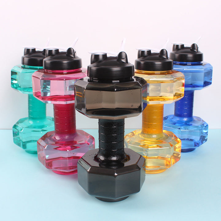 Unisex Fitness Water Bottle in Original Dumbbell Shape Bowlift