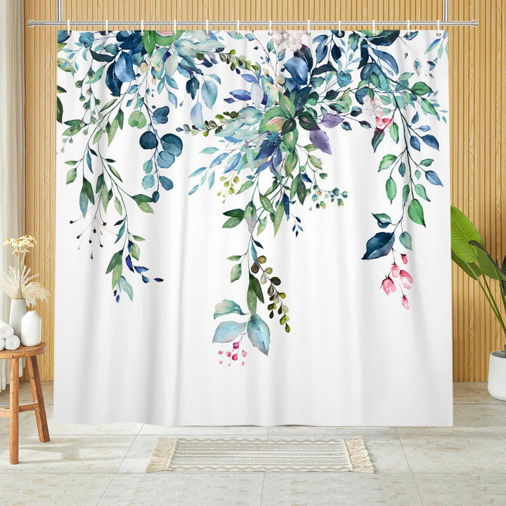 Floral Print Shower Curtain Bowlift