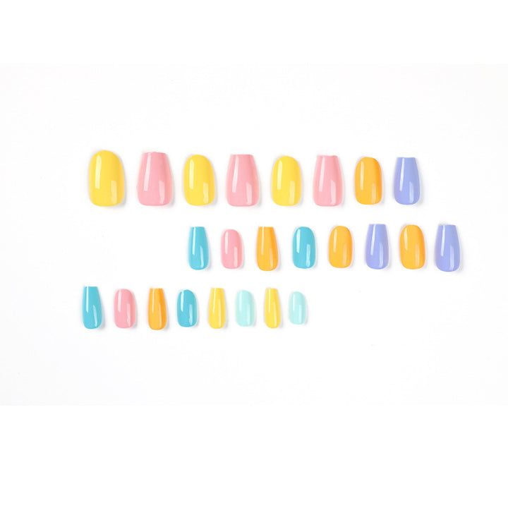 Artificial nail art with colorful designs Bowlift