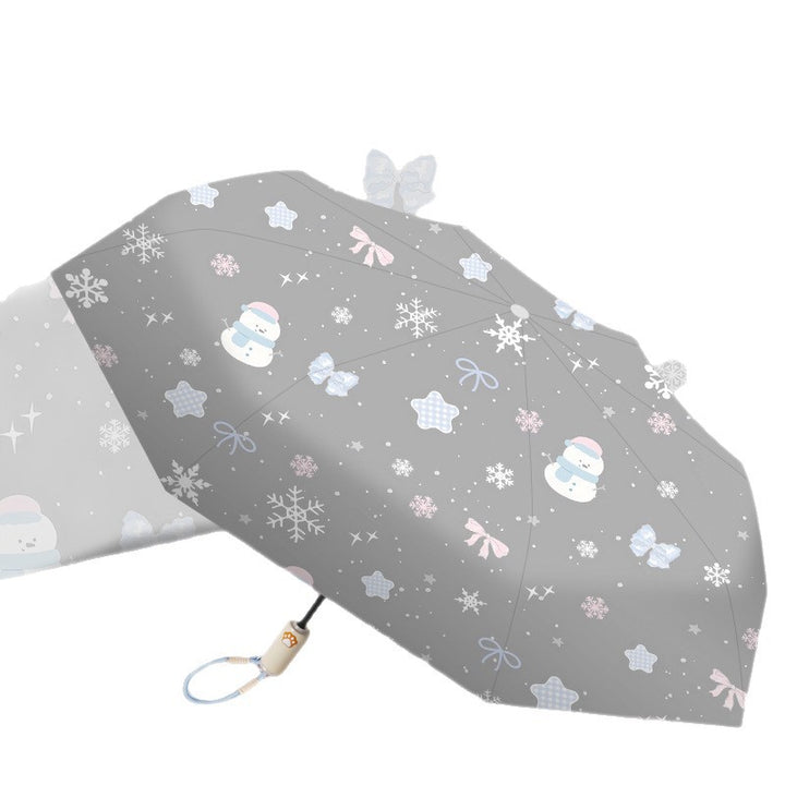 Women's Foldable Umbrella with Cute Unicorn Design Bowlift