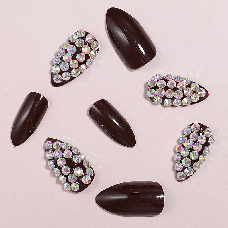 Decorative Rhinestone-Accent Press-On Nails Bowlift