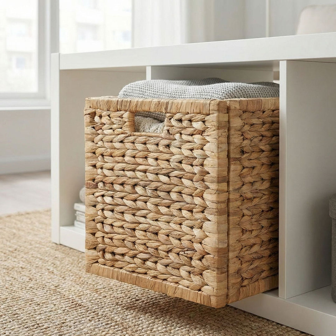 Practical storage basket made of braided material Bowlift