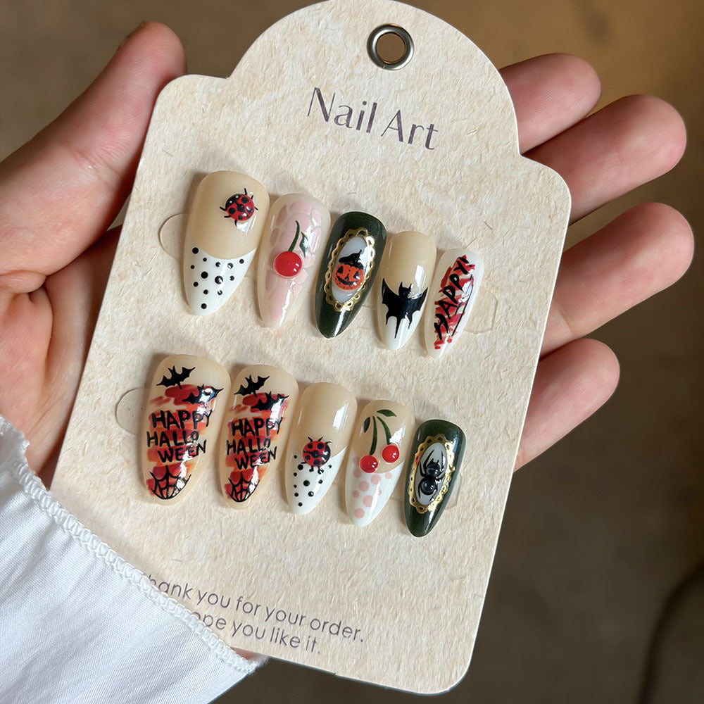 Artistic Themed Press-On Nail Set Bowlift