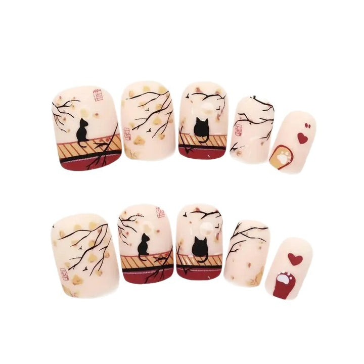 Artistic Cat Nail Set Bowlift