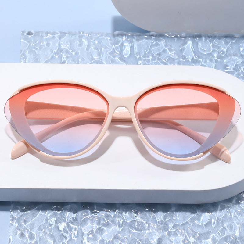 Women Oversized Sunglasses with Gradient Bowlift