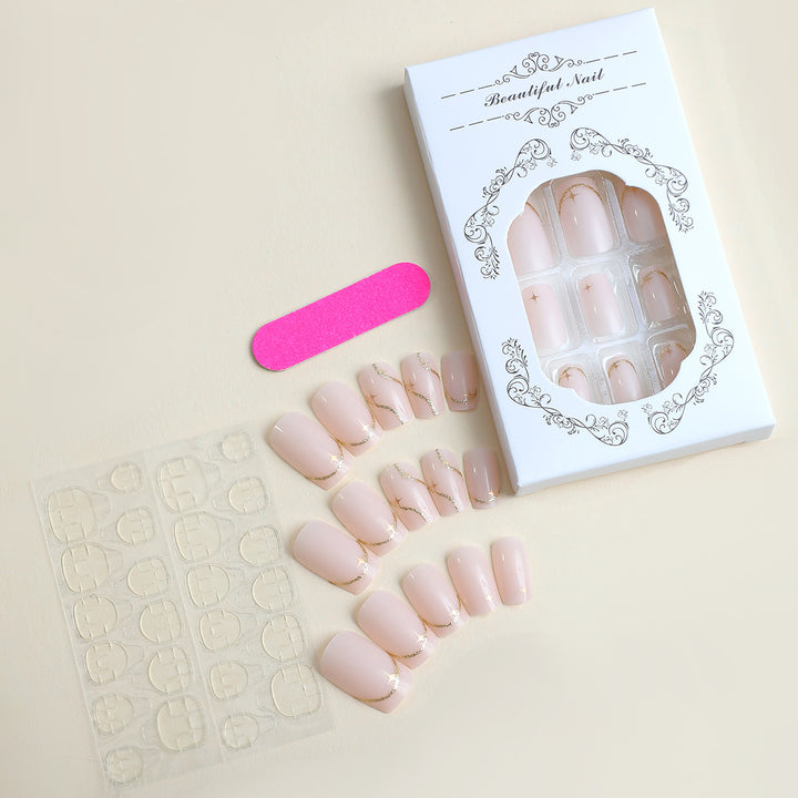 Elegant Press-On Nail Art Set Bowlift