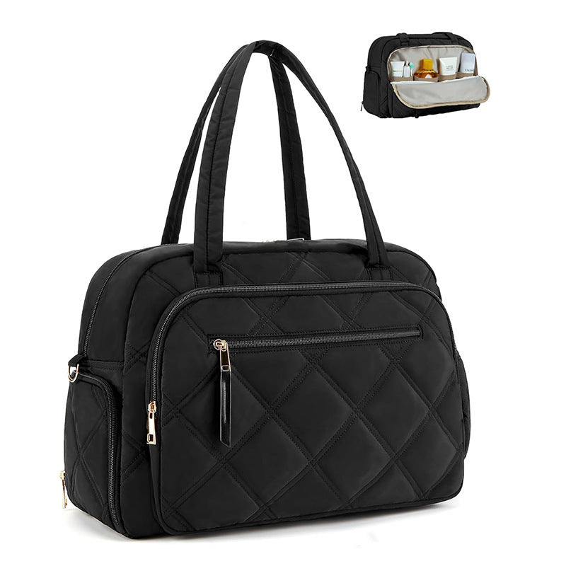 Elegant Quilted Cosmetic Bag Bowlift
