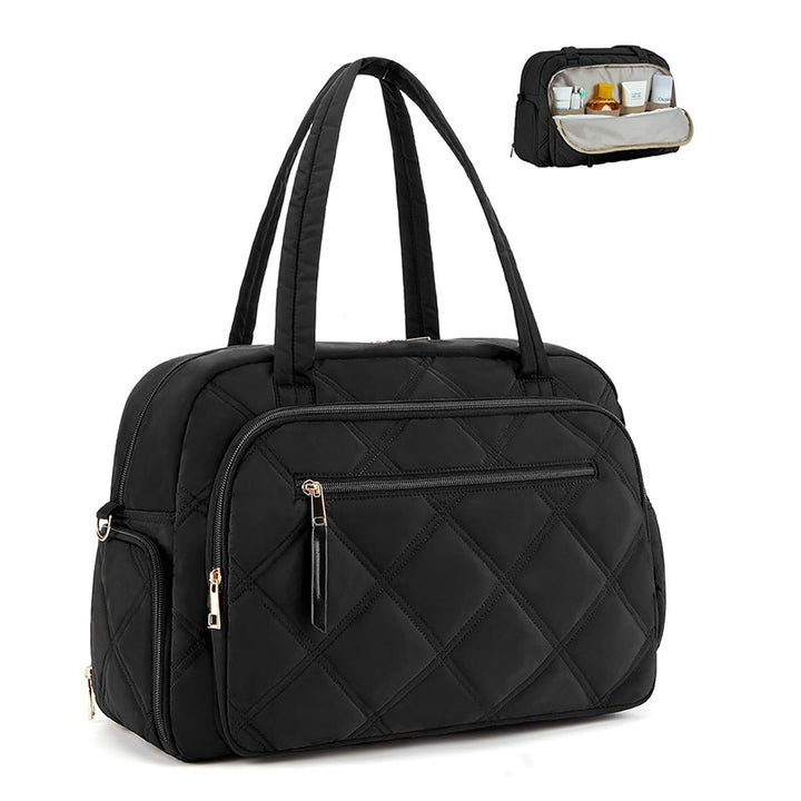 Elegant Quilted Cosmetic Bag Bowlift