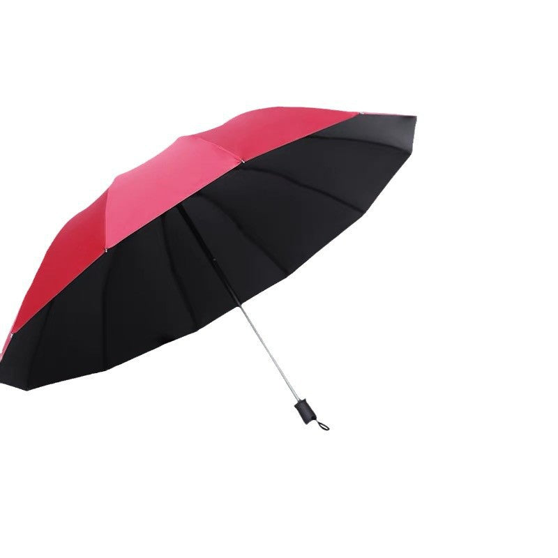 Women's Folding Umbrella with Stable Frame and Wind Protection System Bowlift