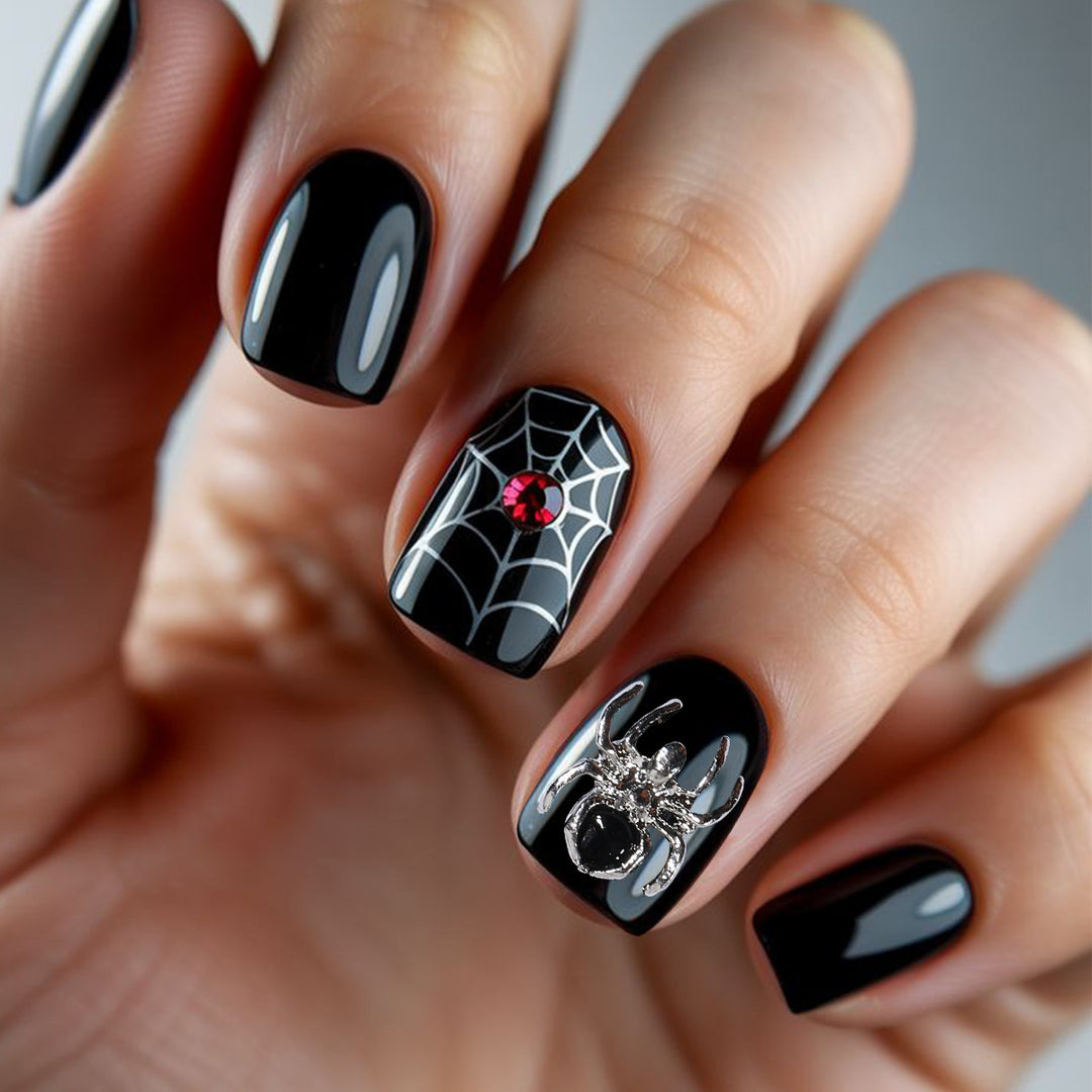Gothic Halloween-Themed Nail Art Extensions Bowlift