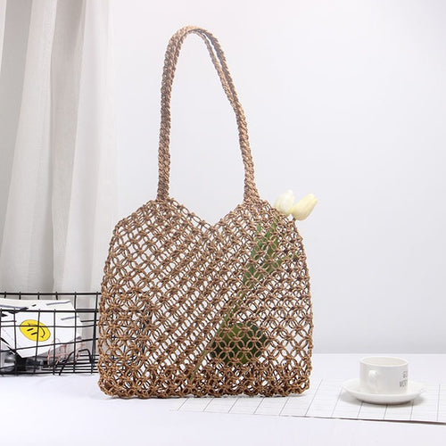 Structured Rattan Tote Bag Bowlift