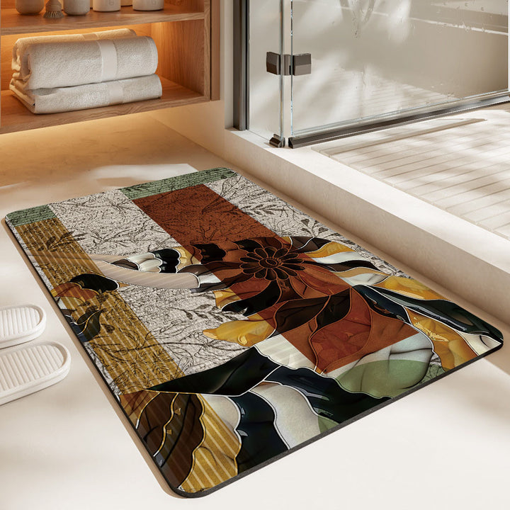 Artistic Horse-Themed Bath Mat Bowlift