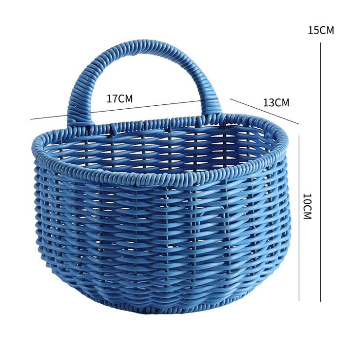 Handwoven Storage Basket with Ergonomic Handle Bowlift