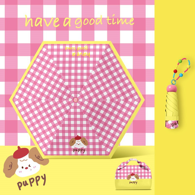 Women playful picnic folding umbrella Bowlift