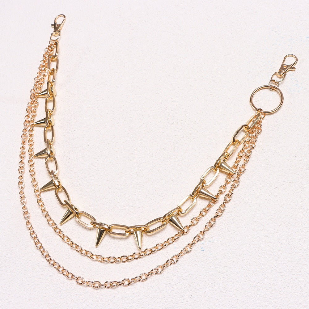 Fashionable chain belt with stud accents Bowlift