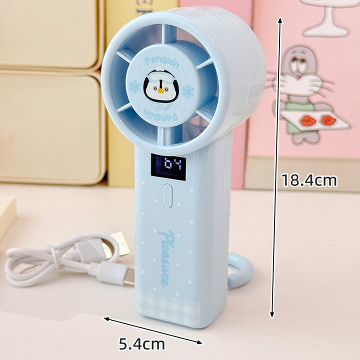 Penguin-Themed Handheld Fan Bowlift