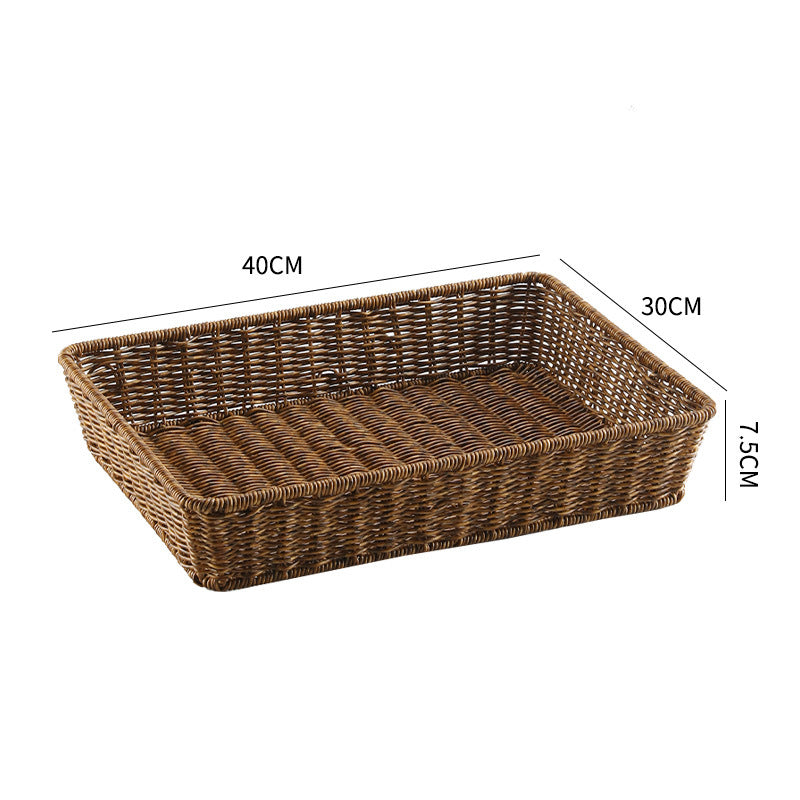 Handwoven Rectangular Storage Tray Bowlift