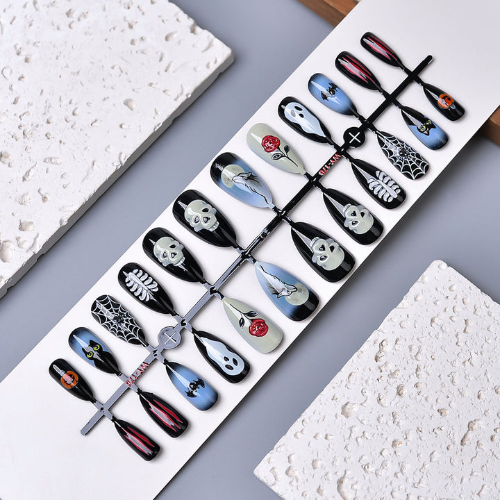 Halloween-Themed Decorative Press-On Nail Set Bowlift